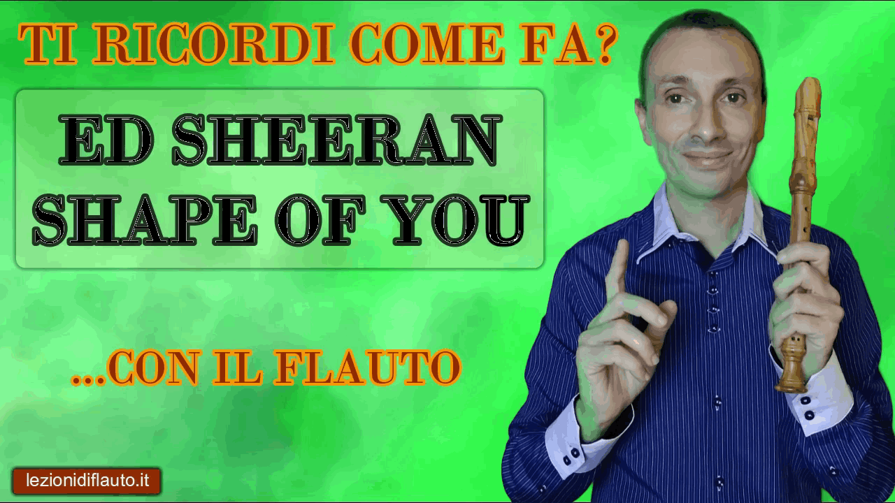 Ed Sheeran - Shape of you con il flauto