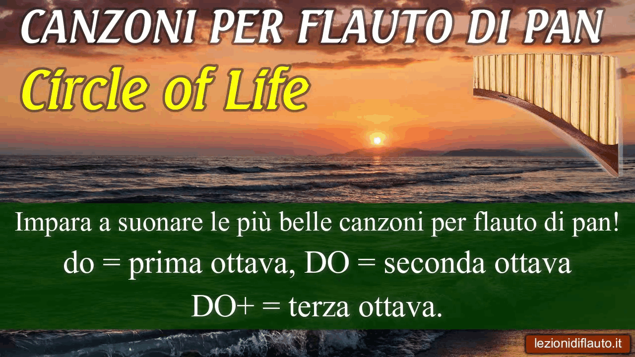 Canzone per flauto di pan: Circle of life