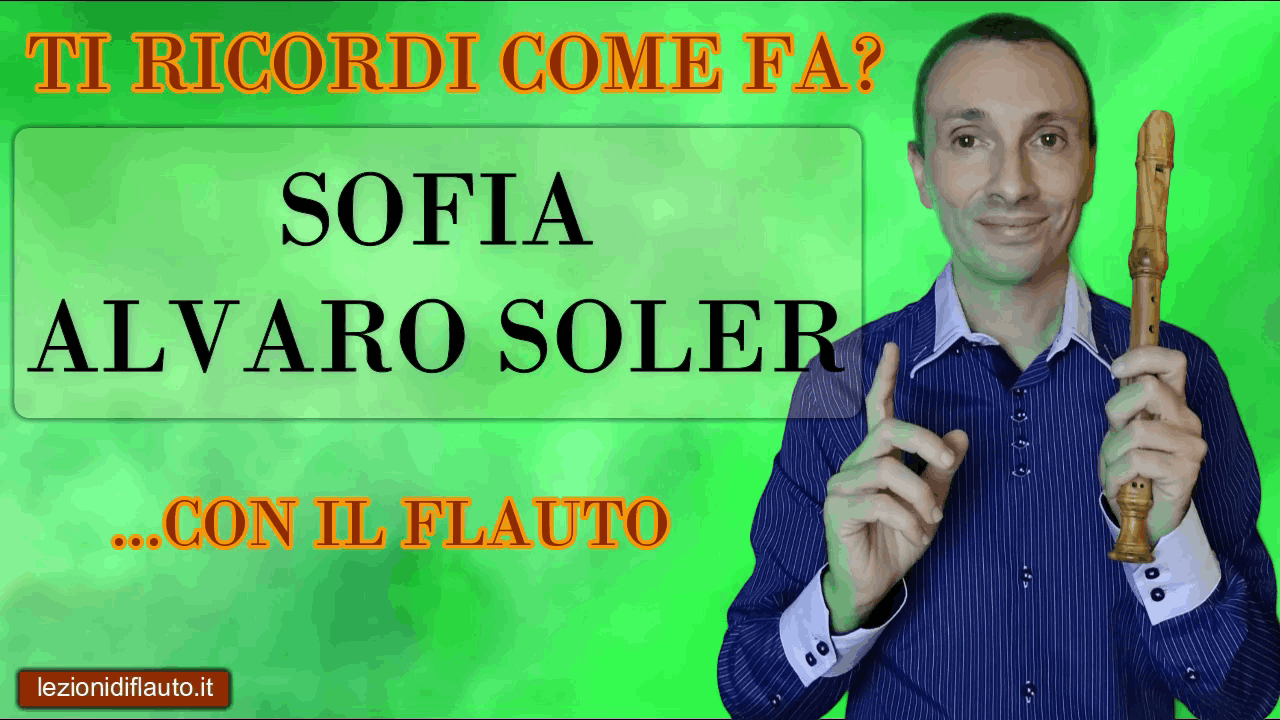 Sofia di Alvaro Soler con il flauto