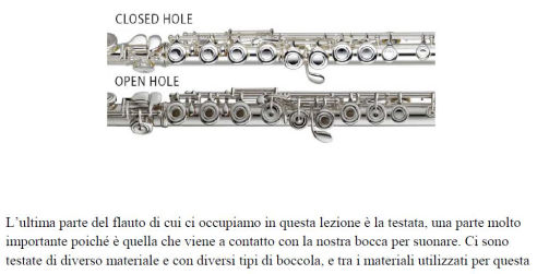 Esempio di lezione del corso di flauto traverso