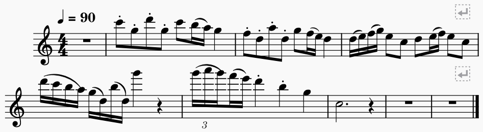 Esercizio 3 per flauto dolce o traverso