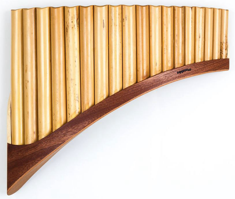Flauto di pan con fascia di legno inferiore