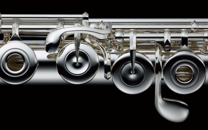 Particolare delle chiavi del flauto traverso Muramatsu EX-III-RCE