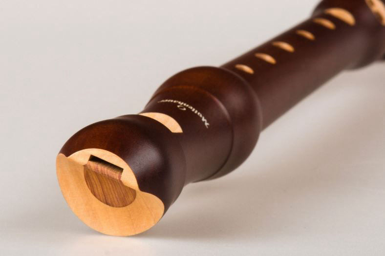 Particolare del becco del flauto Mollenhauer student - flauto in legno