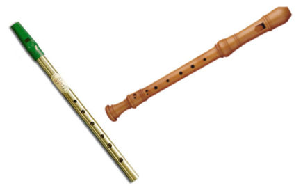 Tin whistle: confronto con flauto dolce